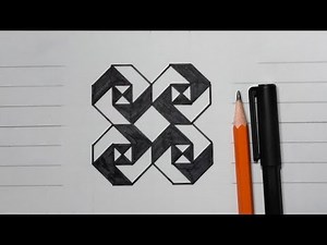 Easy & Simple pattern drawing | Traditional art techniques