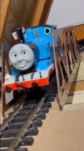 Thomas Annie And Clarabel crossing the loft hatch bridge #thomasandfriends #thomasthetankengine