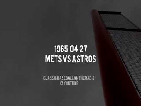 1965 04 27 New York Mets vs Houston Astros Radio Broadcast (Bob Murphy, Ralph Kiner, Lindsey Nelson)