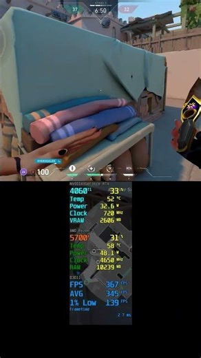 +320 FPS RTX 4060 Ti 8GB + R7 5700x - Valorant Team Deathmatch 03/2026 #shorts