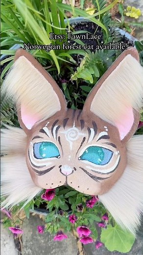 Norwegian forest cat available! #theriangear #furry #therianthropy #therian #catmask #cattherian