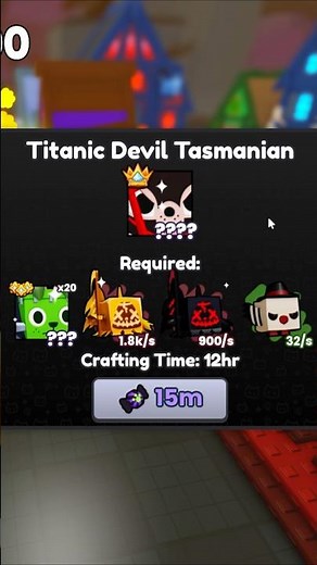How To Get Titanic Devil Tasmanian It Pet Simulator 99 #shorts