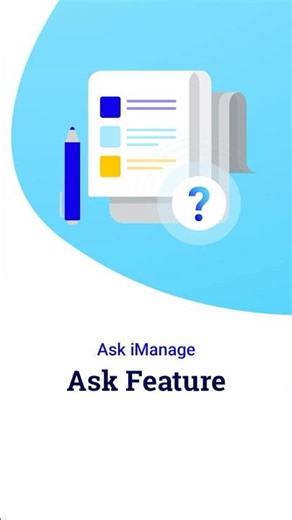 Ask iManage | Ask Feature #imanage #legaltech #legalai