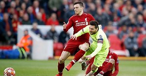 Lionel Messi news: Andy Robertson reveals the truth behind his infamous shove on Messi in the UEFA Champions League semi final at Anfield