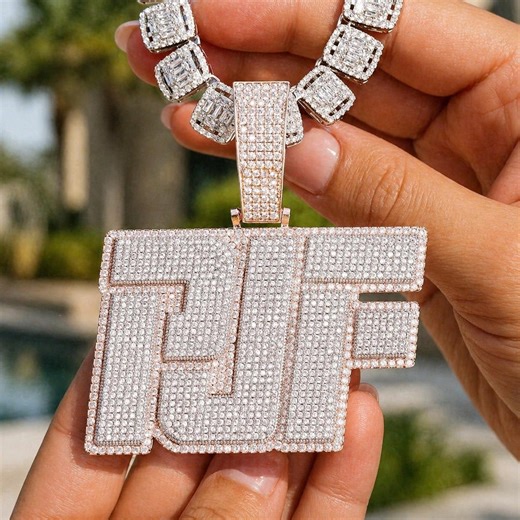 Heavy Custom Iced Out Nameplate, Gothic Cracked Font Pendant, 14K Gold Plated Hip Hop Jewelry, Personalized Bold Word Gift for Him - Etsy
