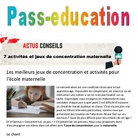 7 activités et jeux de concentration maternelle