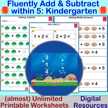 Add and Subtract within 5 - Building Fluency - Kindergarten