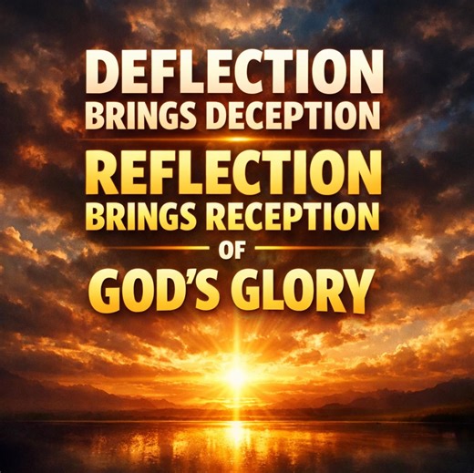 DEFLECTION or REFLECTION? John 21:21–22 NKJV Peter, seeing him, said to Jesus, “But Lord, what about this man?” Jesus said to him, “If I will that he remain till I come, what is that to you? You follow Me.” After restoration, Peter immediately shifts his focus….from obedience to comparison. Jesus cuts through the deflection with a simple command: “What is that to you?” ❌DEFLECTION IS THE OLDEST AVOIDANCE STRATEGY OF THE HUMAN HEART! It looks spiritual, sounds reasonable, but quietly shifts respo
