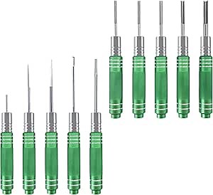 Upgraded 10pcs Pin Extractor Tools Pin Terminal Removal Tool Kit- Car Depinning Tool Kit Electrical Wire Connector Pin Release Tools Terminal Ejector kit for Automotive Household Devices