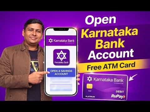 Karnataka Bank Account Opening Online 2026 | Karnataka Bank account opening online