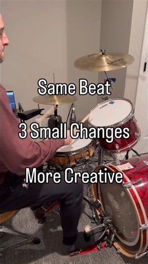 Small Changes, Big Impact | 16th Note Beat Tutorial #drumtutorial #drumlesson #drumbeats