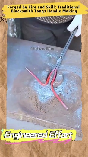 Forged by Fire and Skill Traditional Blacksmith Tongs Handle Making #EngineeredEffort