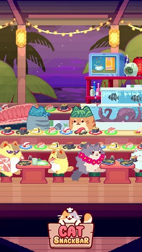 Meet the Cats at the Snack Bar >ω