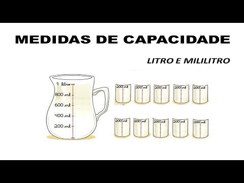 MEDIDAS DE CAPACIDADE LITRO E MILILITRO