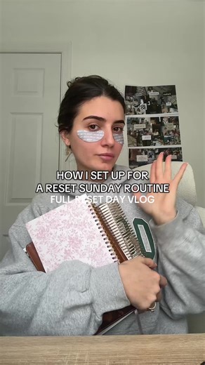 Let’s have a productive Sunday together! Full reset day plan and prep for a reset routine. Let me know if you like this style! 🤍🌷 #routine #reset #resetroutine #planner #planwithme