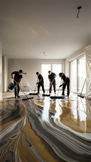 Inside an Arab Billionaire’s Living Room | Ultra-Luxury Epoxy Floor Transformation #usa #shorts
