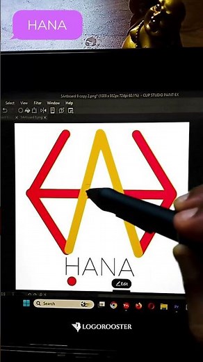 HANA Elegant Name Logo Design 🔥 | Procreate Custom Typography Process