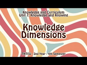 Knowledge Dimensions