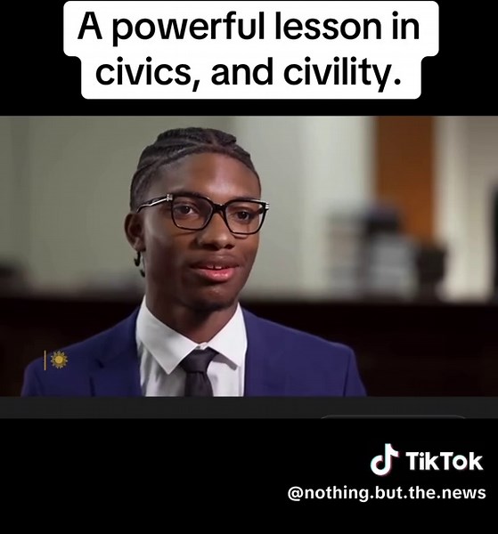 A powerful lesson in civics, and civility.