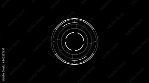 PNG Alpha.HUD circle seamless shape animation.Looping 2D circle texture.HUD template.2D GFX
