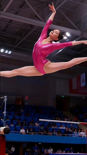 Gymnastics split jump 自由體操