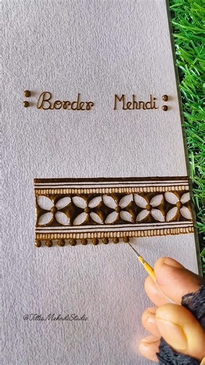 New Latest Border mehndi design tutorial | Henna Border design || #mehndi #border #viral #shorts