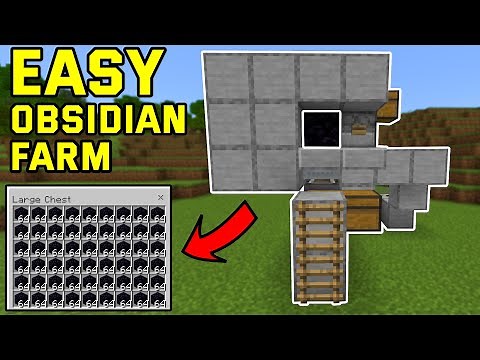 EASY OBSIDIAN FARM IN MINECRAFT BEDROCK 1.20 (bedrock/java/ps4/xbox/mcpe)