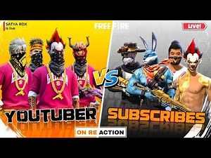 🔴FREE FIRE LIVE😮1 VS 4 GUILD TEST 🤡😱 FULL REACTOIN 😱🤡 #freefirelive #satyardxlive #guildtestlive