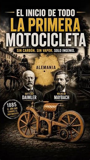 DID YOU KNOW THAT THE FIRST MOTORCYCLE WAS BORN IN 1885? #shorts | @CurioSphereOk
