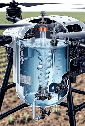 Inside an Agricultural Drone Sprayer: How Liquid Is Released from Air