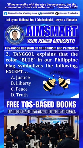 4.7K views · 64 reactions | TOS Based books exclusive for Aimsmart Reviewees only.  Paalala lang sa mga graduates ng ibang schools na LIMITED slots lang tayo ah Kaya kung pabagal-bagal pa kayo, baka maubusan na talaga kayo ng slots  Enrollment PROMO is until August 20. #Criminology #boardexams #review #Aimsmart #ProvenAndTested #TOS #Situational #FinalCoaching #tips #hulingputok | Aimsmart Review & Training Center | Facebook