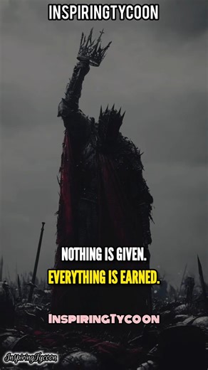 NOTHING IS GIVEN. EVERYTHING IS EARNED.