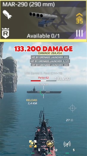 MAR-290 🇮🇱 X4 Grenade Launcher Damage Test #modernwarships