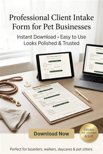 Kundeneingangsformular zum Ausdrucken | Einschulungs-Bundle | Tiersitter Formen (Digitaler Download) - Etsy.de