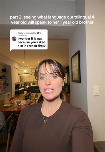 Replying to @jeskyaalee 🇦🇺 Not sure this was the best moment to try this again because she was channeling her inner Elsa from Frozen 😂 but I still thought it was really cute & wanted to share. #trilingual #multilingualfamily #french #dutch #english