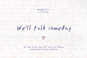 Handwritten Font With Alternates Script Font for Journaling, Diary, Planner, Cute Aesthetic Typeface Note Taking We'll Talk Someday Font - Etsy