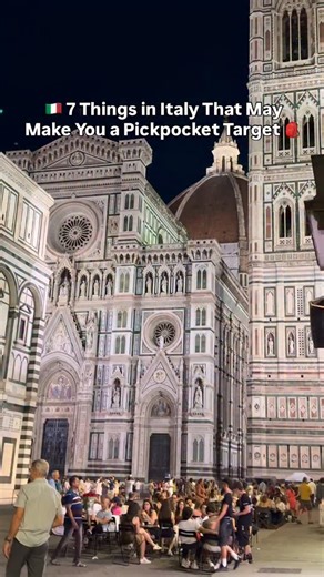 🇮🇹 7 Things in Italy That May Make You a Pickpocket Target 🎒 1️⃣ 🎒 Backpacks in crowded places Wearing a backpack on buses, metros, or packed piazzas makes you an easy target. Keep it in front of you. 2️⃣ 📱 Using your phone while walking Pickpockets can snatch your phone in seconds, especially near train stations or busy streets. 3️⃣ 💵 Keeping your wallet in your back pocket This is the classic mistake. Always use a crossbody bag or keep valuables in front pockets with zippers. 4️⃣ 🚇 Not 