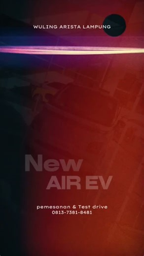 Creative Wuling Lampung on Instagram: "Wuling New Air ev Pro — Smart, Stylish, dan compact Rasakan pengalaman berkendara yang semakin modern dengan desain futuristik, fitur canggih, dan efisiensi terbaik di kelasnya. Mobil listrik compact yang lincah, hemat, dan nyaman untuk mobilitas harian Anda. Segera miliki New Air ev Pro dengan penawaran spesial akhir tahun! 📍 Wuling Arista Lampung 📞 Muha — 0813-7381-8481"