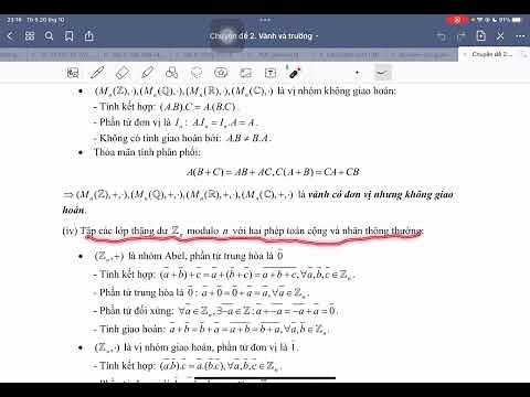 (Cấu Trúc Đại Số) Bài 8: Vành, trường