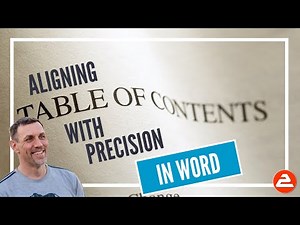 Fine tuning the Table of Contents (TOC) alignment