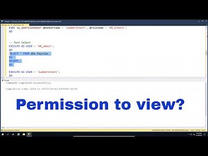 SQL Server Table Vs Views Permissions