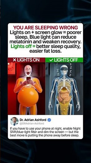 Sleeping With Lights On VS Sleeping With Lights Off | What Happens Inside Your Body #facts #health