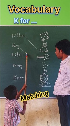 K for words | Vocabulary building | word building | Innovative Ideas | Matching #vocabulary #words