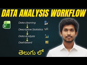 Data Analyst Workflow in Excel (Telugu) | From Data Cleaning to Dashboard