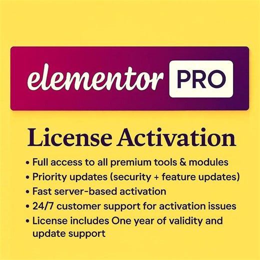 Buy Elementor Pro License Key Activation |automatic Updates for 1 Year | Fast Delivery Online in India - Etsy
