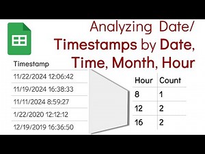 🕟 Google Sheets: Analyzing Date/Timestamps by Hour-3 Ways to Show ONLY Date, Time, Month, Hour,