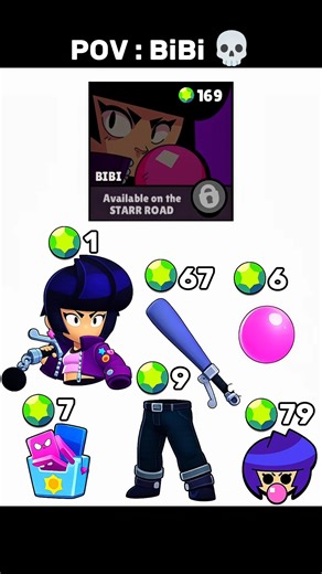 POV: Bibi 🧢 | 169 Gems Breakdown | Brawl Stars Meme