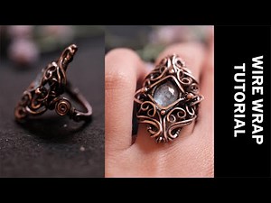 Full Tutorial Wire Wrapped Ring with Oval Cabochon | Handmade Ring Tutorial | Wire Wrapping Tutorial