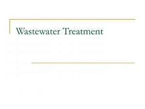 Wastewater Treatment - SlideServe