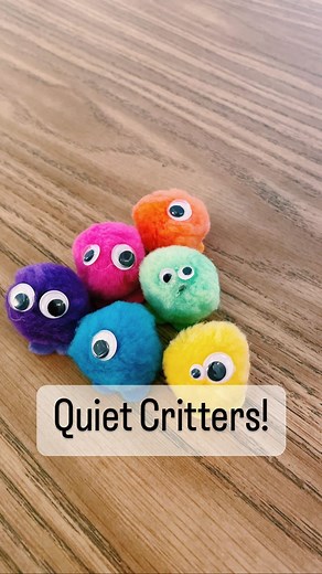 Madison | Falling for 1st on Instagram: "Head to your local craft store and grab some pom poms, googly eyes, and heart shaped felt pieces! Glue the pom pom on the heart to make some teeny tiny quiet critter feet. Then glue on some googly eyes to give your quiet critters some personality! Let the glue dry and watch the magic happen as your students compete to be the quietest in the room!"